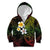 Hawaiian Hibiscus and Plumeria Polynesian Tribal Tattoo Kid Hoodie Reggae Color