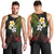 Hawaiian Hibiscus and Plumeria Polynesian Tribal Tattoo Men Tank Top Reggae Color