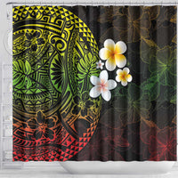 Hawaiian Hibiscus and Plumeria Polynesian Tribal Tattoo Shower Curtain Reggae Color LT03 - Polynesian Pride