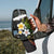 Hawaiian Hibiscus and Plumeria Polynesian Tribal Tattoo Tumbler With Handle Reggae Color