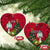 Niue Christmas Ceramic Ornament Coat of Arms and Polynesian Tattoo Xmas Element Christmas Red Vibe LT03 Heart Red - Polynesian Pride