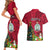 Niue Christmas Couples Matching Short Sleeve Bodycon Dress and Hawaiian Shirt Coat of Arms and Polynesian Tattoo Xmas Element Christmas Red Vibe LT03 - Polynesian Pride