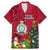 Niue Christmas Family Matching Mermaid Dress and Hawaiian Shirt Coat of Arms and Polynesian Tattoo Xmas Element Christmas Red Vibe LT03 Dad's Shirt - Short Sleeve Red - Polynesian Pride