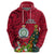 Niue Christmas Hoodie Coat of Arms and Polynesian Tattoo Xmas Element Christmas Red Vibe LT03 - Polynesian Pride