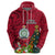 Niue Christmas Hoodie Coat of Arms and Polynesian Tattoo Xmas Element Christmas Red Vibe LT03 - Polynesian Pride