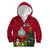 Niue Christmas Kid Hoodie Coat of Arms and Polynesian Tattoo Xmas Element Christmas Red Vibe LT03 Zip Hoodie Red - Polynesian Pride