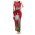 Niue Christmas Tank Maxi Dress Coat of Arms and Polynesian Tattoo Xmas Element Christmas Red Vibe LT03 Women Red - Polynesian Pride