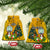 Niue Christmas Ceramic Ornament Coat of Arms and Polynesian Tattoo Xmas Element Christmas Yellow Vibe LT03 Bell Flake Yellow - Polynesian Pride