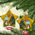 Niue Christmas Ceramic Ornament Coat of Arms and Polynesian Tattoo Xmas Element Christmas Yellow Vibe LT03 Star Yellow - Polynesian Pride