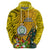 Niue Christmas Hoodie Coat of Arms and Polynesian Tattoo Xmas Element Christmas Yellow Vibe LT03 - Polynesian Pride