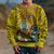 Niue Christmas Kid Ugly Christmas Sweater Coat of Arms and Polynesian Tattoo Xmas Element Christmas Yellow Vibe LT03 - Polynesian Pride