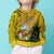 Niue Christmas Kid Ugly Christmas Sweater Coat of Arms and Polynesian Tattoo Xmas Element Christmas Yellow Vibe LT03 - Polynesian Pride