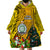 Niue Christmas Wearable Blanket Hoodie Coat of Arms and Polynesian Tattoo Xmas Element Christmas Yellow Vibe LT03 - Polynesian Pride