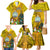 Personalised Niue Christmas Family Matching Mermaid Dress and Hawaiian Shirt Coat of Arms and Polynesian Tattoo Xmas Element Christmas Yellow Vibe LT03 - Polynesian Pride