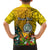 Personalised Niue Christmas Family Matching Short Sleeve Bodycon Dress and Hawaiian Shirt Coat of Arms and Polynesian Tattoo Xmas Element Christmas Yellow Vibe LT03 - Polynesian Pride