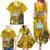 Personalised Niue Christmas Family Matching Summer Maxi Dress and Hawaiian Shirt Coat of Arms and Polynesian Tattoo Xmas Element Christmas Yellow Vibe LT03 - Polynesian Pride