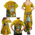 Personalised Niue Christmas Family Matching Summer Maxi Dress and Hawaiian Shirt Coat of Arms and Polynesian Tattoo Xmas Element Christmas Yellow Vibe LT03 - Polynesian Pride