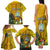 Personalised Niue Christmas Family Matching Tank Maxi Dress and Hawaiian Shirt Coat of Arms and Polynesian Tattoo Xmas Element Christmas Yellow Vibe LT03 - Polynesian Pride