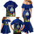 Niue Christmas Family Matching Mermaid Dress and Hawaiian Shirt Coat of Arms and Polynesian Tattoo Xmas Element Christmas Blue Vibe LT03 - Polynesian Pride