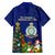 Niue Christmas Family Matching Off Shoulder Maxi Dress and Hawaiian Shirt Coat of Arms and Polynesian Tattoo Xmas Element Christmas Blue Vibe LT03 - Polynesian Pride