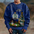 Niue Christmas Kid Ugly Christmas Sweater Coat of Arms and Polynesian Tattoo Xmas Element Christmas Blue Vibe LT03 - Polynesian Pride