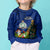 Niue Christmas Kid Ugly Christmas Sweater Coat of Arms and Polynesian Tattoo Xmas Element Christmas Blue Vibe LT03 - Polynesian Pride