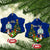 Personalised Niue Christmas Ceramic Ornament Coat of Arms and Polynesian Tattoo Xmas Element Christmas Blue Vibe LT03 Snow Flake Blue - Polynesian Pride