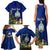 Personalised Niue Christmas Family Matching Tank Maxi Dress and Hawaiian Shirt Coat of Arms and Polynesian Tattoo Xmas Element Christmas Blue Vibe LT03 - Polynesian Pride