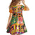 Hawaiian Honolulu Festival Family Matching Off The Shoulder Long Sleeve Dress and Hawaiian Shirt Hawaiian Identity - Hula Dancer and Ukulele Tropical Plants Style