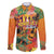 Hawaiian Honolulu Festival Family Matching Off The Shoulder Long Sleeve Dress and Hawaiian Shirt Hawaiian Identity - Hula Dancer and Ukulele Tropical Plants Style