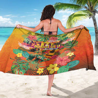 Hawaiian Honolulu Festival Sarong Hawaiian Identity - Hula Dancer and Ukulele Tropical Plants Style