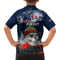 New Zealand ANZAC Day Family Matching Tank Maxi Dress and Hawaiian Shirt Freedom Ain't Free LT05 - Polynesian Pride