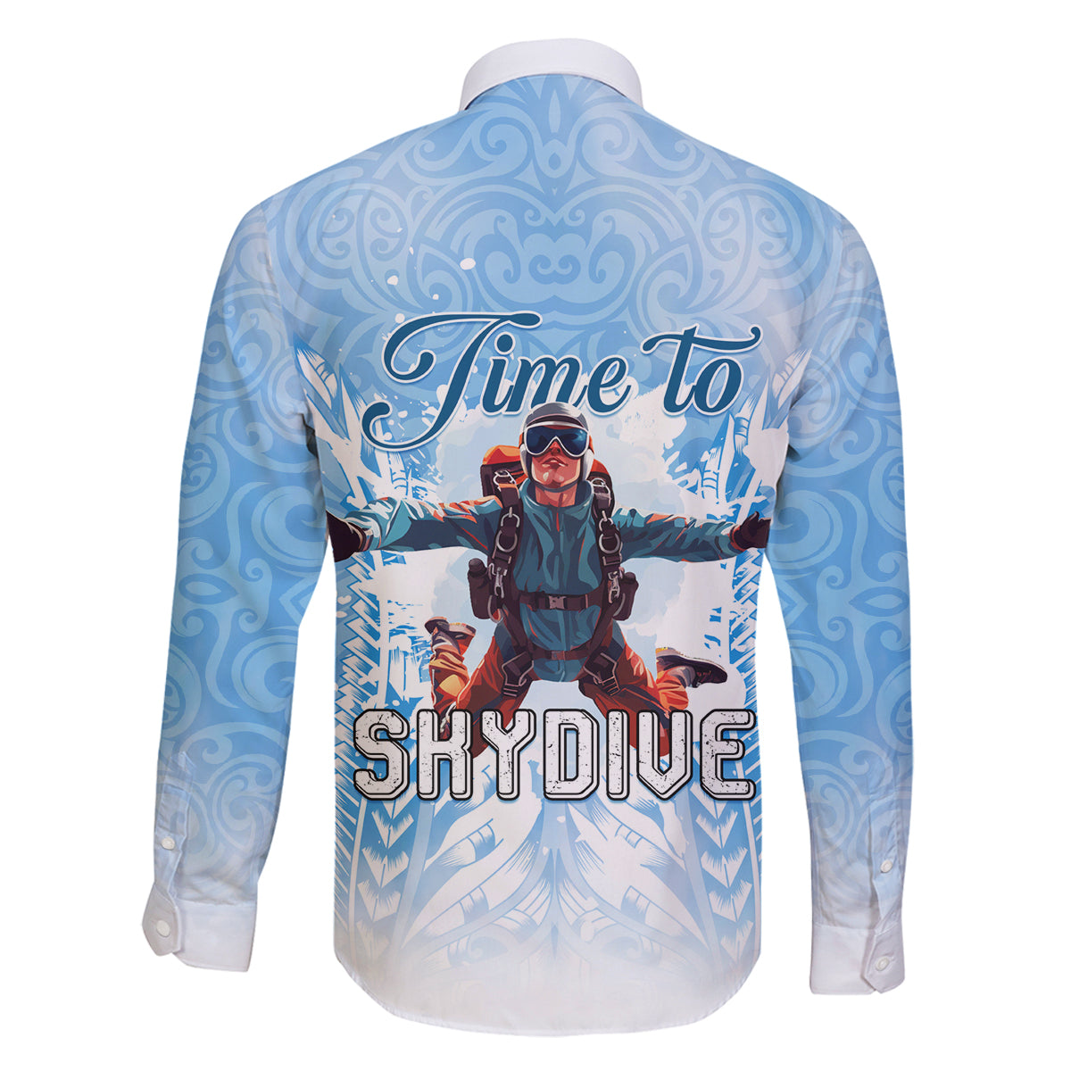 New Zealand Sky Diving Family Matching Long Sleeve Bodycon Dress and Hawaiian Shirt Lets Get High