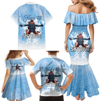 New Zealand Sky Diving Family Matching Mermaid Dress and Hawaiian Shirt Lets Get High LT05 - Polynesian Pride
