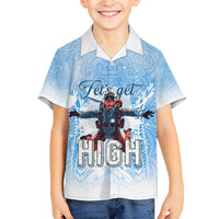 New Zealand Sky Diving Family Matching Tank Maxi Dress and Hawaiian Shirt Lets Get High