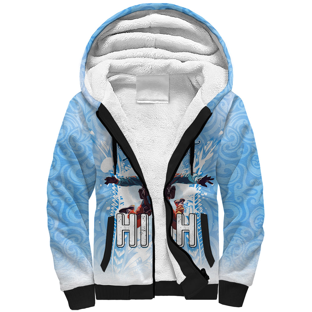 New Zealand Sky Diving Sherpa Hoodie Lets Get High