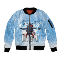 New Zealand Sky Diving Sleeve Zip Bomber Jacket Lets Get High
