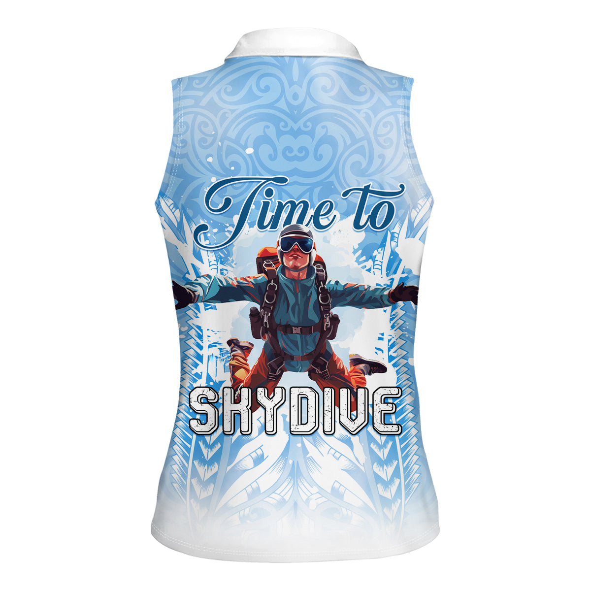 New Zealand Sky Diving Women Sleeveless Polo Shirt Lets Get High LT05 - Polynesian Pride