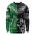 New Zealand And Ireland Rugby Custom Long Sleeve Shirt Maori Tiki With Shamrock
