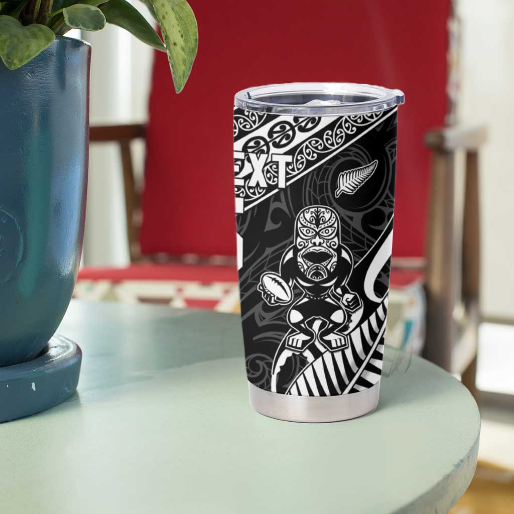 New Zealand And Ireland Rugby Custom Tumbler Cup Maori Tiki With Shamrock LT05 - Polynesian Pride