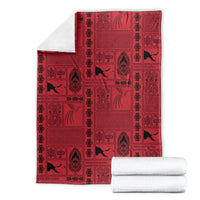 Papua New Guinea Heritage Motif Blanket Red Version LT05 - Polynesian Pride