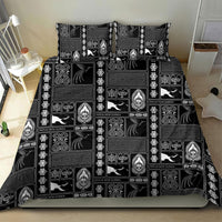 Papua New Guinea Heritage Motif Bedding Set Black Version LT05 - Polynesian Pride