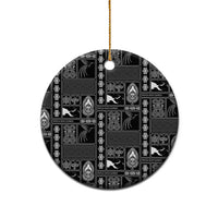 Papua New Guinea Heritage Motif Ceramic Ornament Black Version