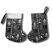Papua New Guinea Heritage Motif Christmas Stocking Black Version