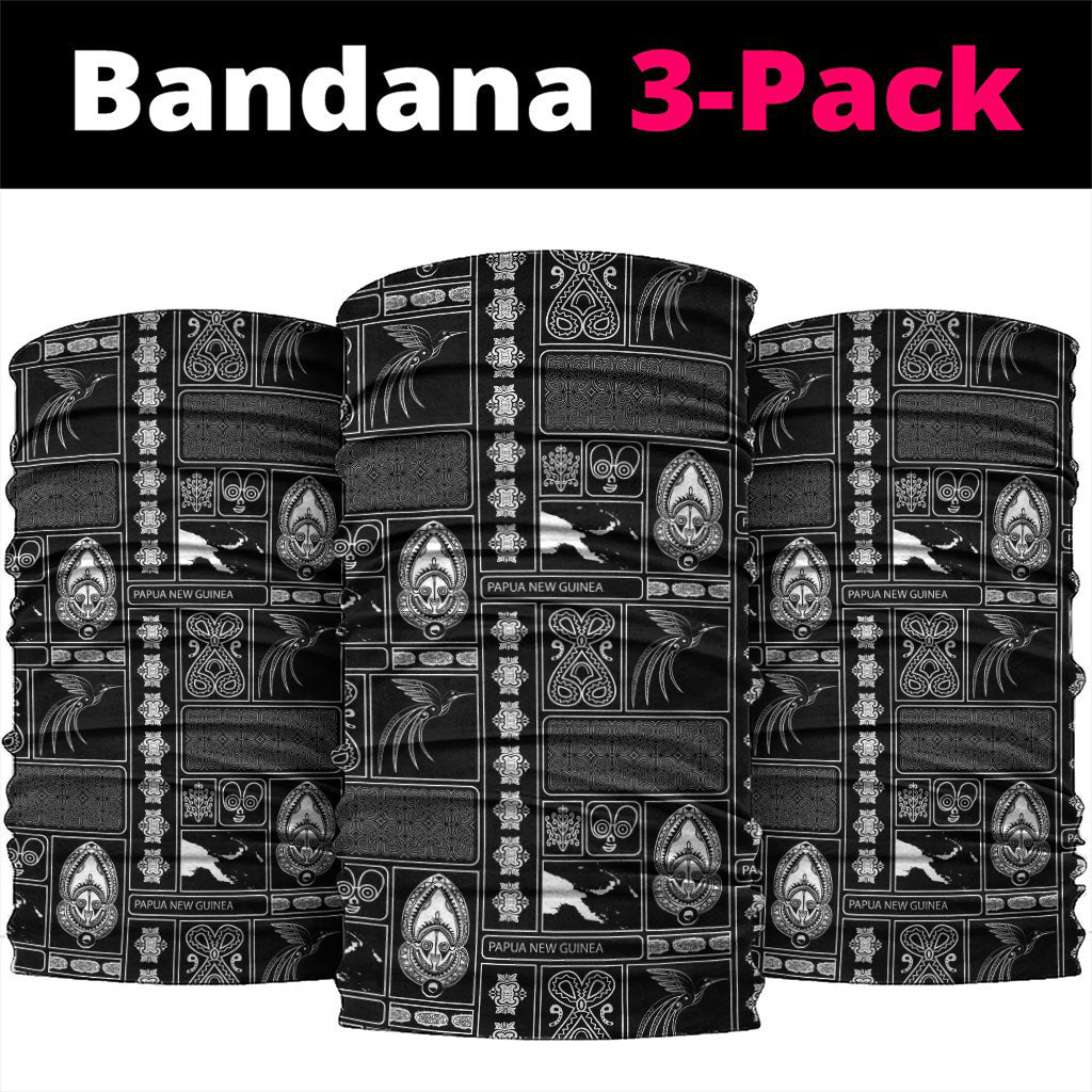 Papua New Guinea Heritage Motif Neck Gaiter Black Version