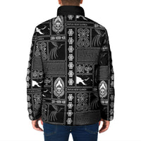 Papua New Guinea Heritage Motif Padded Jacket Black Version LT05 - Polynesian Pride