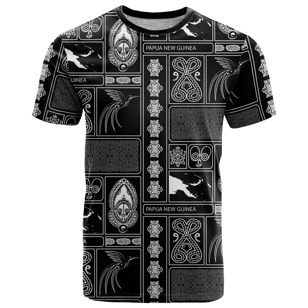 Papua New Guinea Heritage Motif T Shirt Black Version