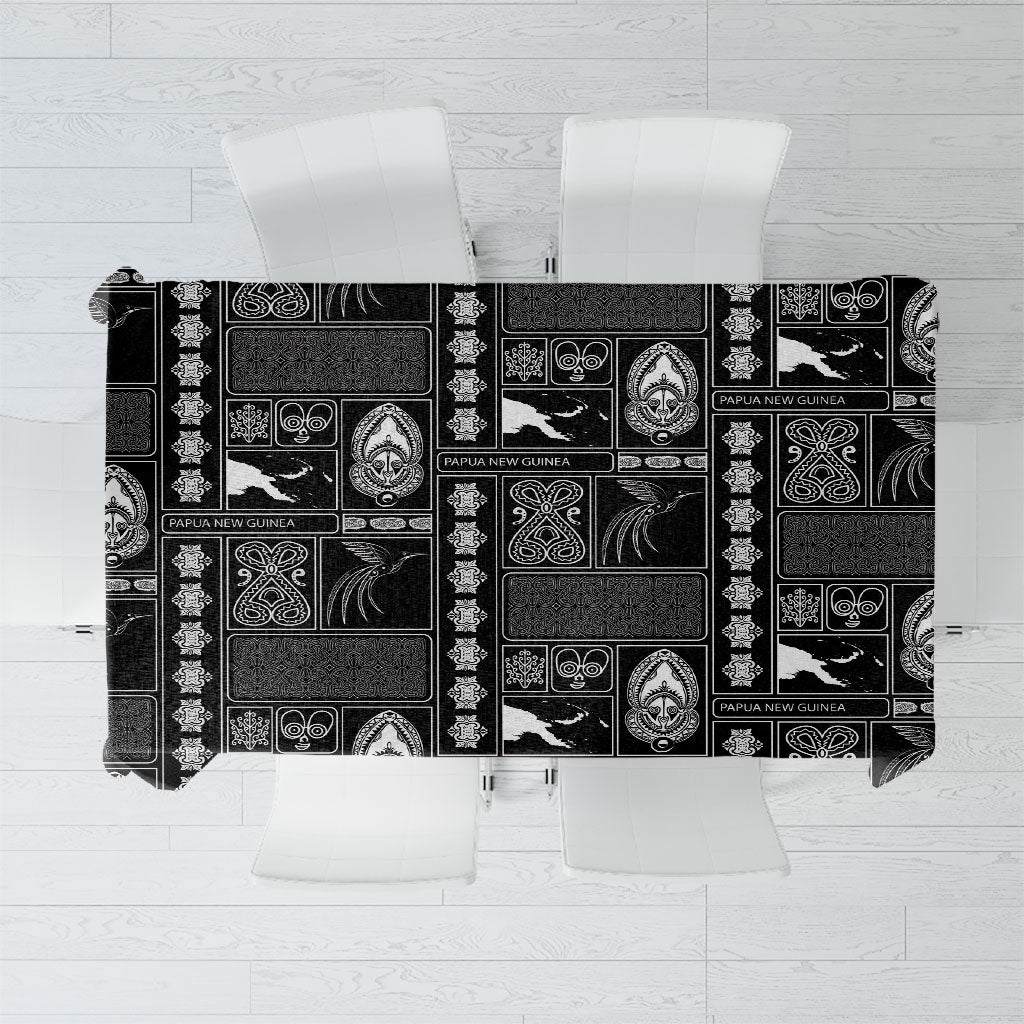 Papua New Guinea Heritage Motif Tablecloth Black Version