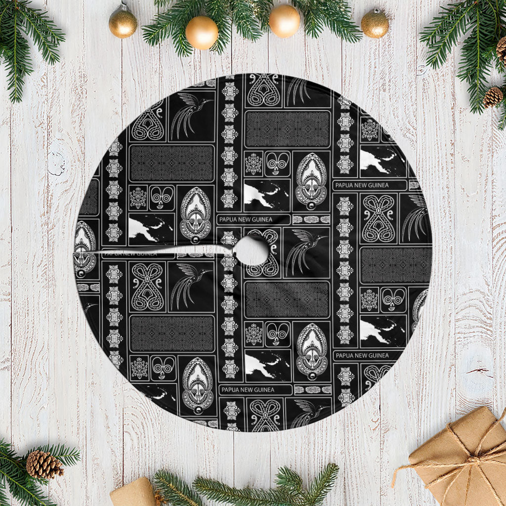 Papua New Guinea Heritage Motif Tree Skirt Black Version