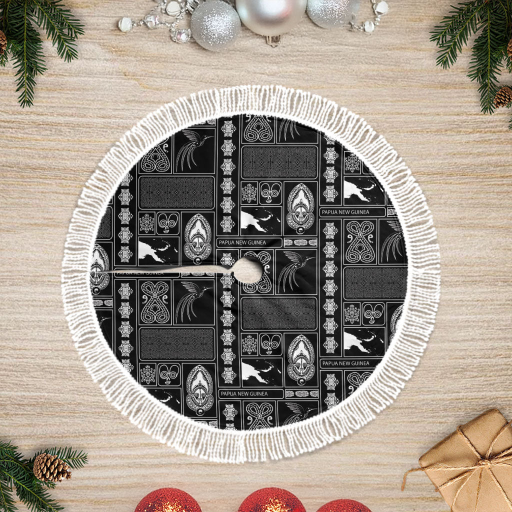 Papua New Guinea Heritage Motif Tree Skirt Black Version